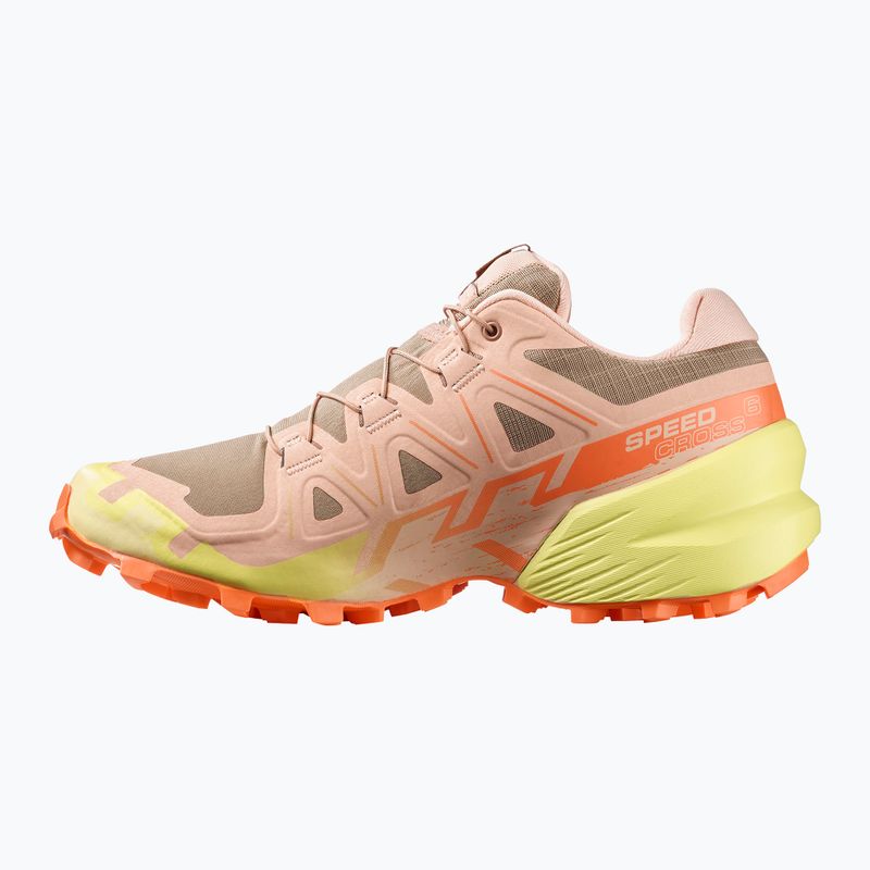 Women's running shoes Salomon Speedcross 6 burro/sunny lime/almond cream 3