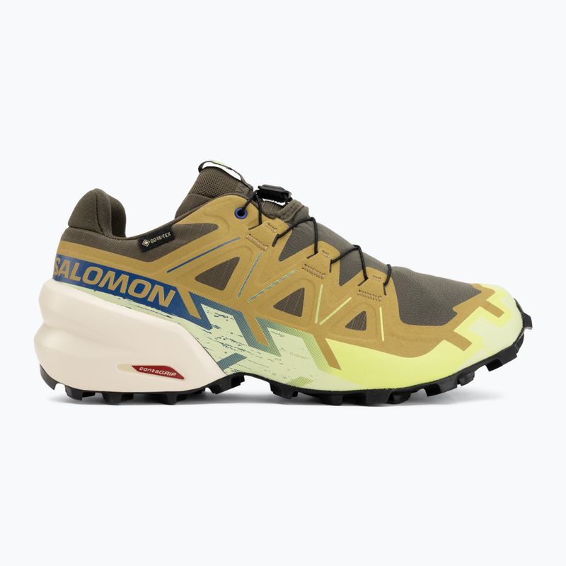 Men's running shoes Salomon Speedcross 6 GTX grape leaf/aspargus green 2