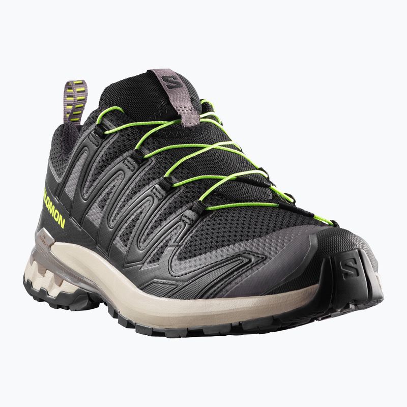Men's running shoes Salomon XA Pro 3D V9 black/dark gull gray/acid lime 2