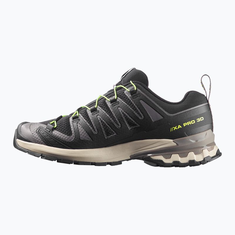 Men's running shoes Salomon XA Pro 3D V9 black/dark gull gray/acid lime 3