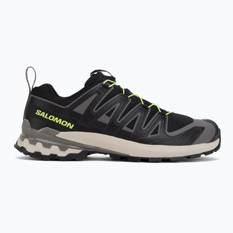 Men's running shoes Salomon XA Pro 3D V9 black/dark gull gray/acid lime 2