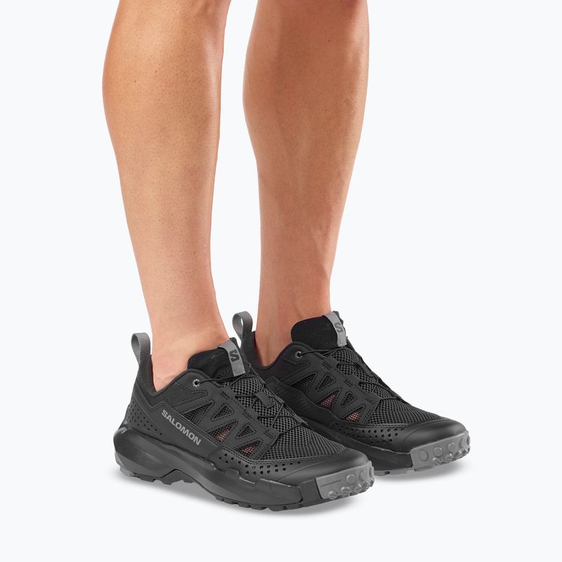 Men's hiking boots Salomon Techamphibian 5 black/black/castlerock 7