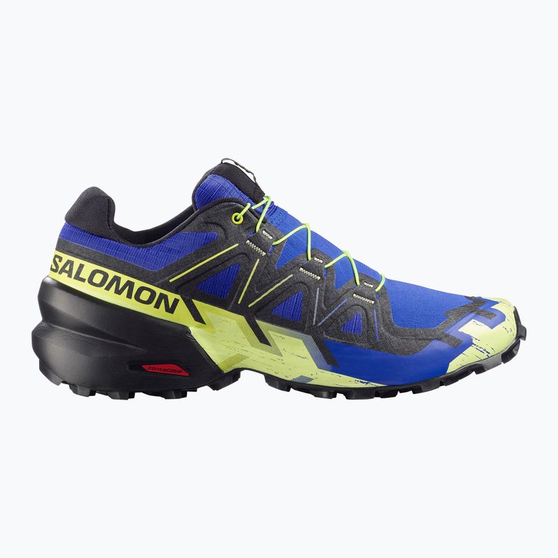 Men's running shoes Salomon Speedcross 6 bluing/black/acid lime 2