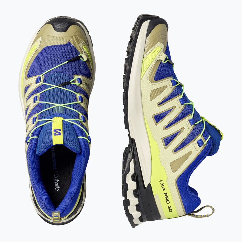 Men's running shoes Salomon XA Pro 3D V9 bluing/bog/acid lime 5