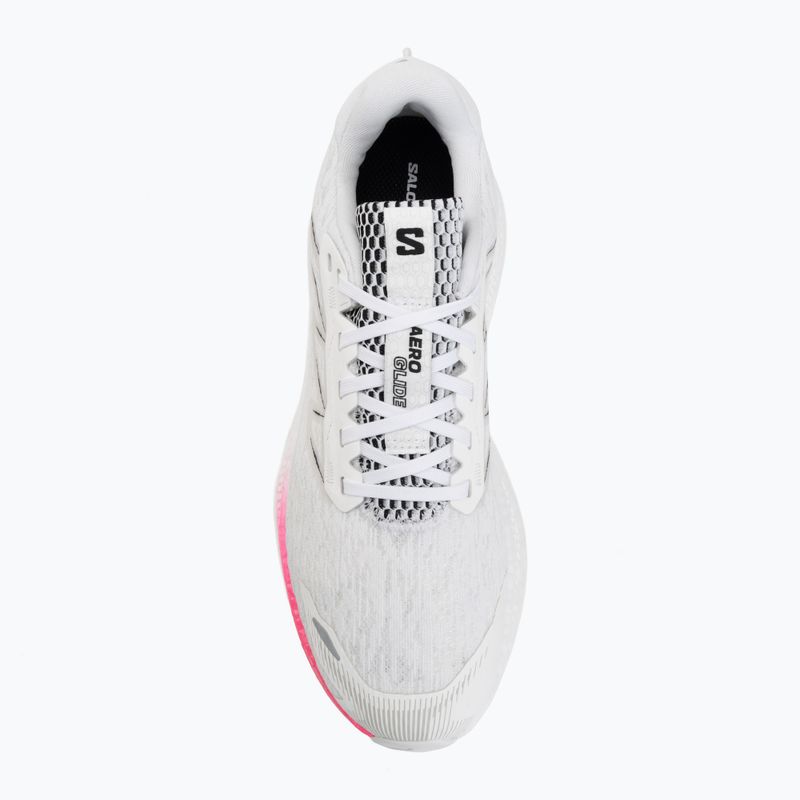 Men's running shoes Salomon Aero Glide 4 white/white/black 5