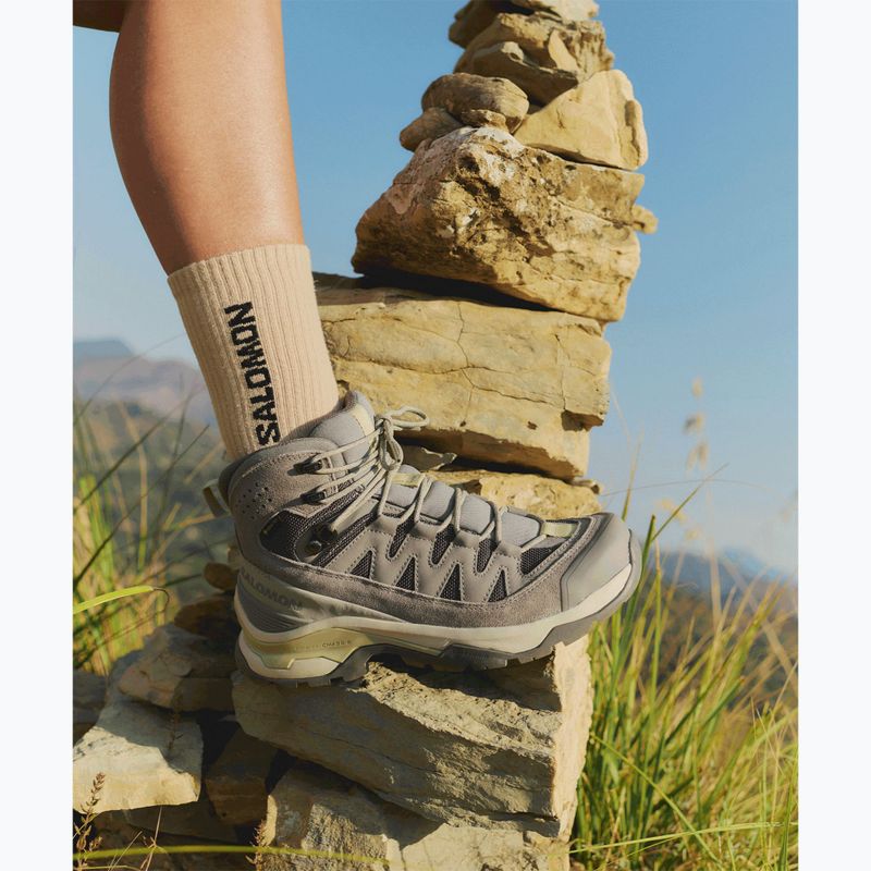 Women's trekking boots Salomon Quest Echo GTX gull/paloma/bog 8