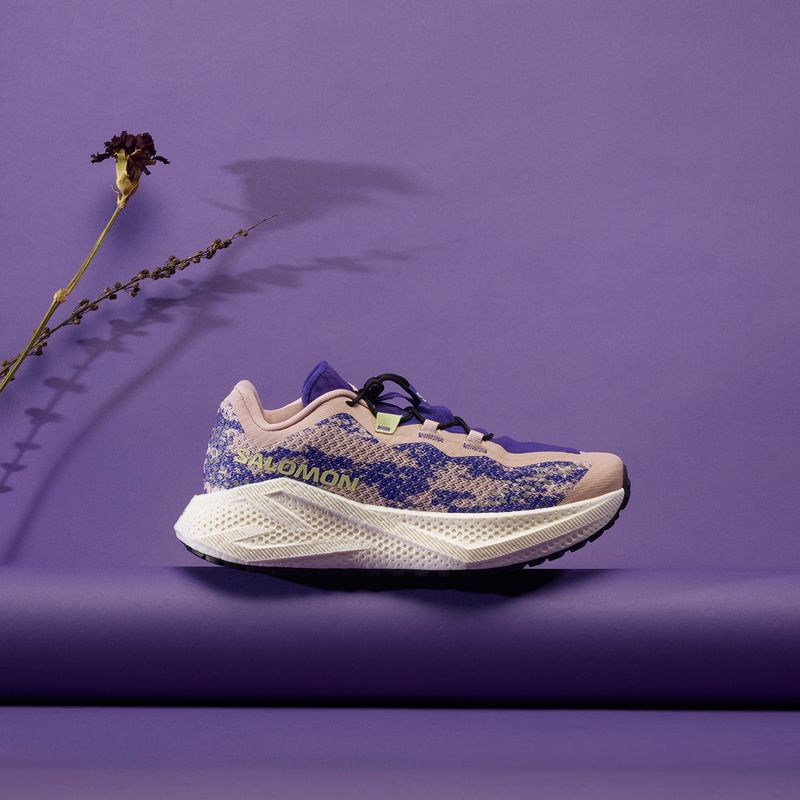 Women's running shoes Salomon Aero Glide 4 GRVL shadow gray/deep blue/butterfly 7