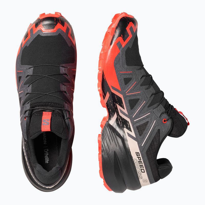 Men's running shoes Salomon Speedcross 6 GTX black/fiery red 4