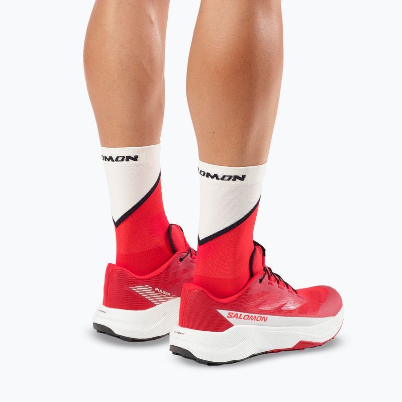 Men's running shoes Salomon Pulsar fiery red/vanilla ice/black 15