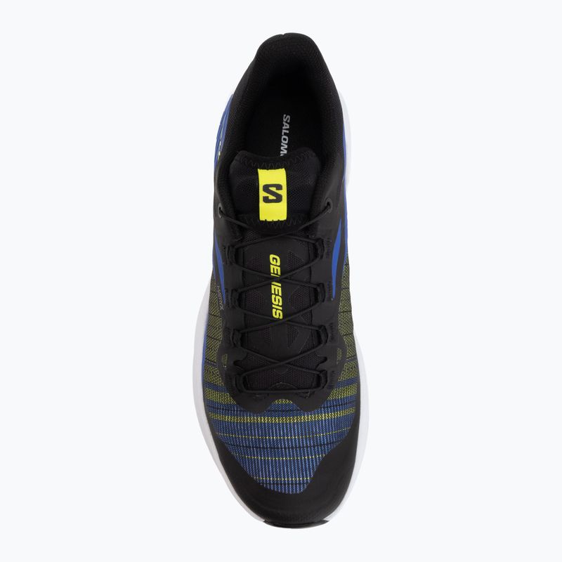 Men's running shoes Salomon Genesis black/acid lime/bluing 5