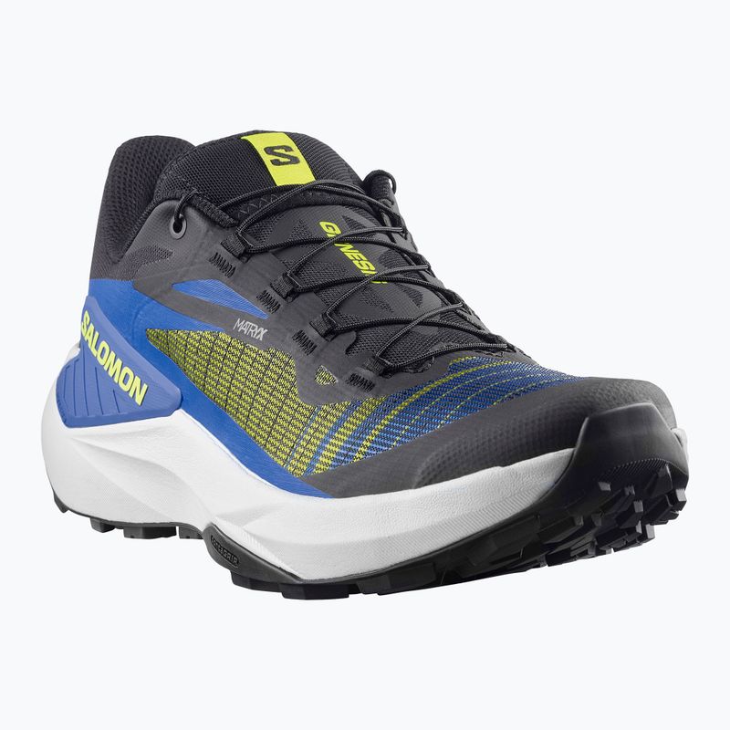 Men's running shoes Salomon Genesis black/acid lime/bluing 8