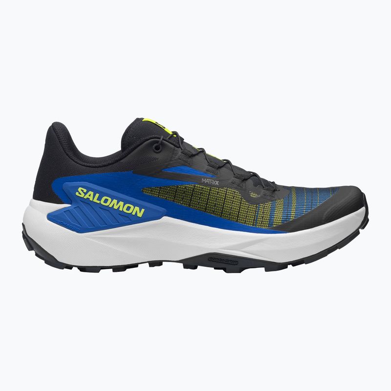 Men's running shoes Salomon Genesis black/acid lime/bluing 9