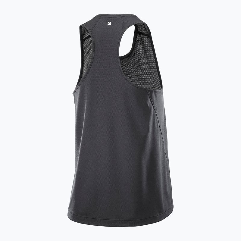 Women's running top Salomon Shakeout Core Tank GFX deep black 5
