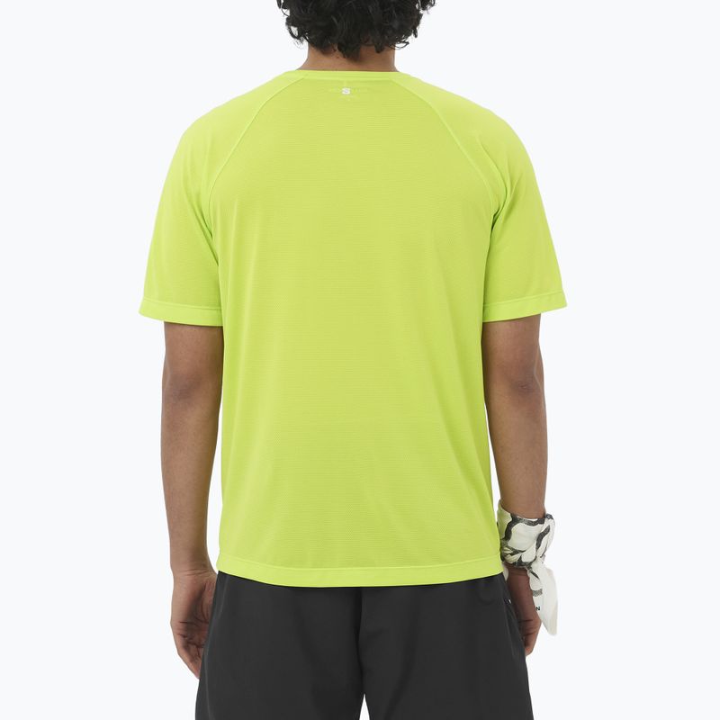 Men's running top Salomon Shakeout Core acid lime 2