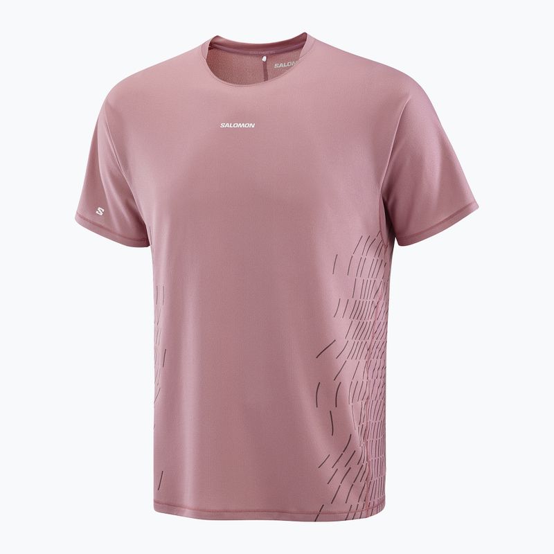 Men's running top Salomon Sense Aero SS Tee GFX dusky orchid 4