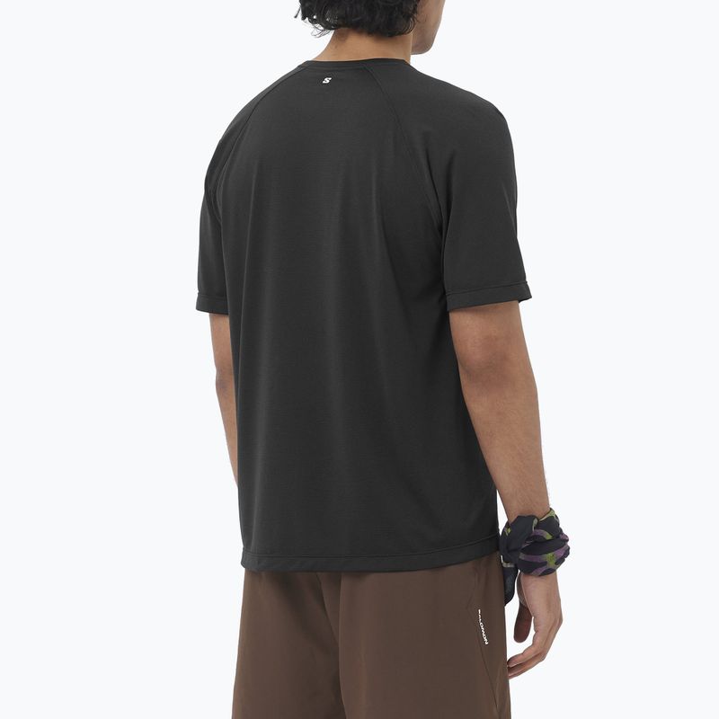Men's running top Salomon Shakeout Core GFX deep black 2