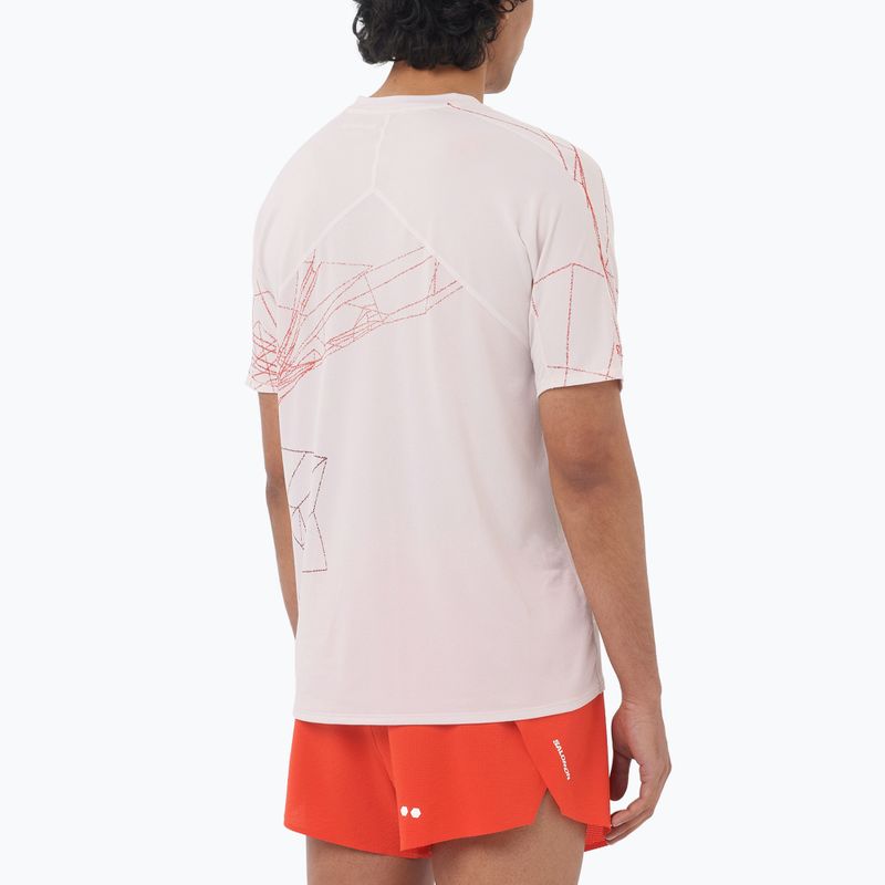 Men's running top Salomon S/Lab Speed Tee lilac ash/fiery red 2
