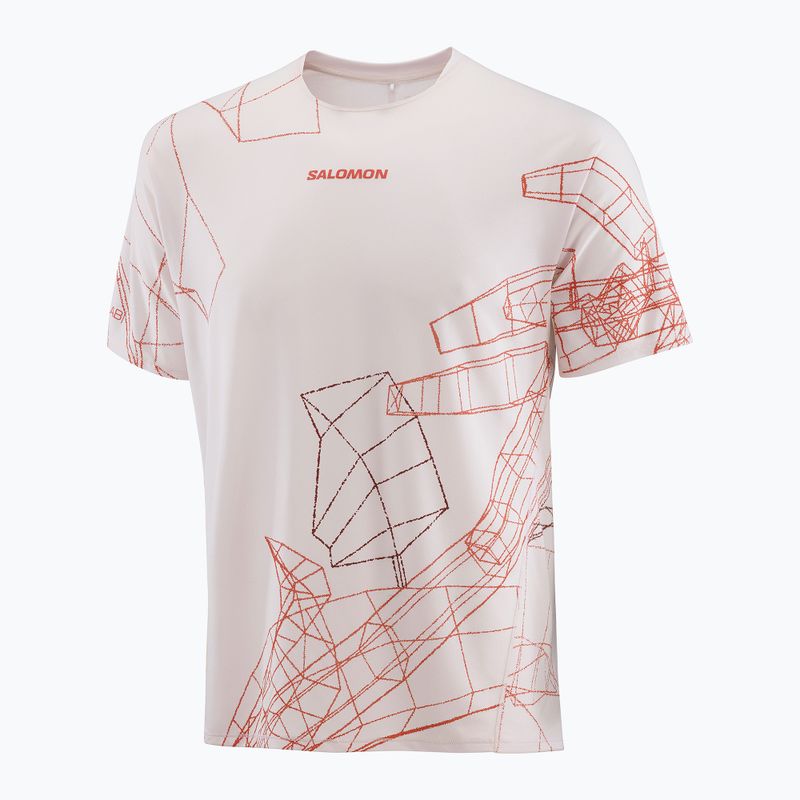 Men's running top Salomon S/Lab Speed Tee lilac ash/fiery red 4