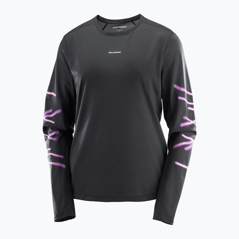 Women's running longsleeve Salomon Shakeout Core deep black 3