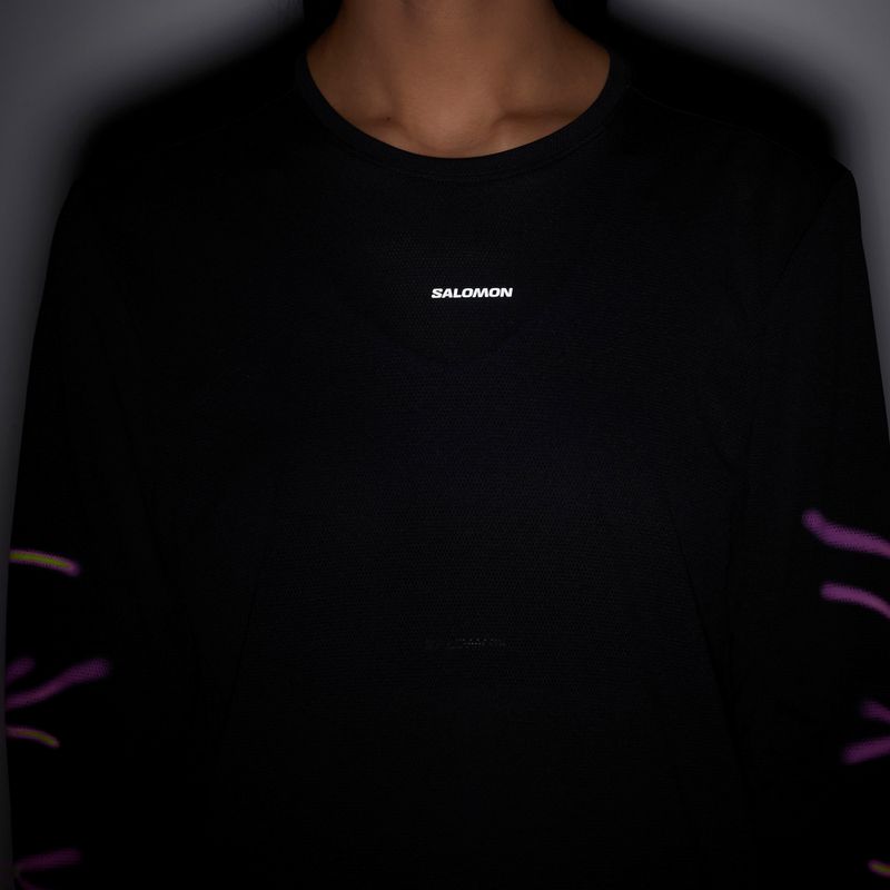 Women's running longsleeve Salomon Shakeout Core deep black 5