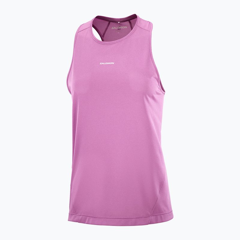 Women's running top Salomon Shakeout Core Tank iris orchid 3