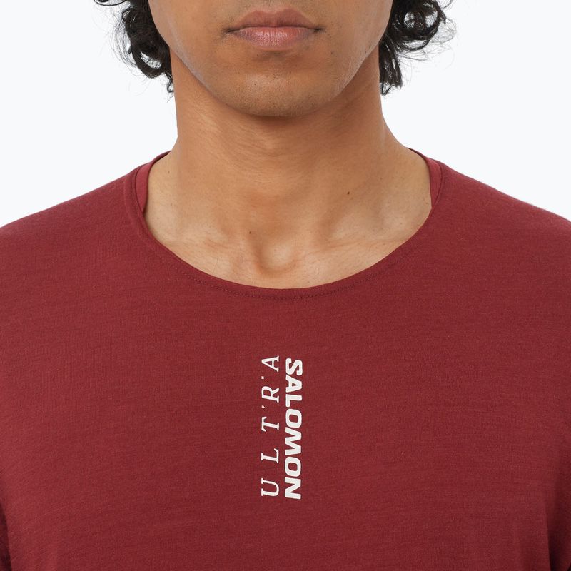 Men's running top Salomon Ultra Tee syrah 3