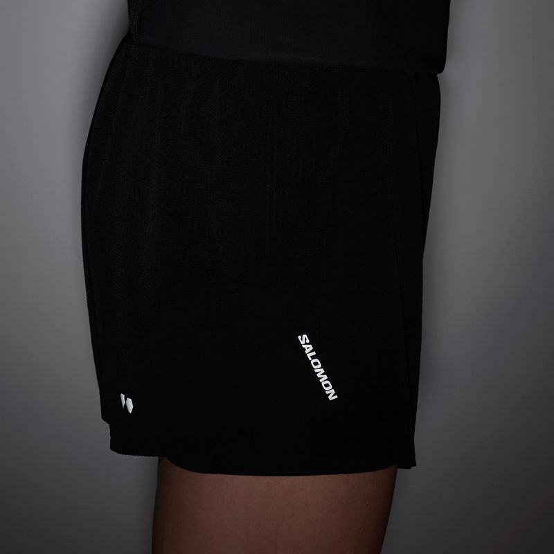 Women's running shorts Salomon Sense Aero 2IN1 Trail 4" deep black 4
