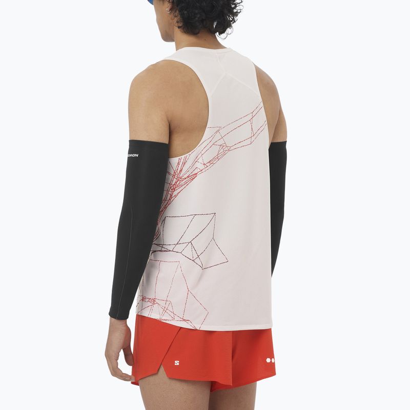 Men's running top Salomon S/Lab Speed Tee lilac ash/fiery red 2