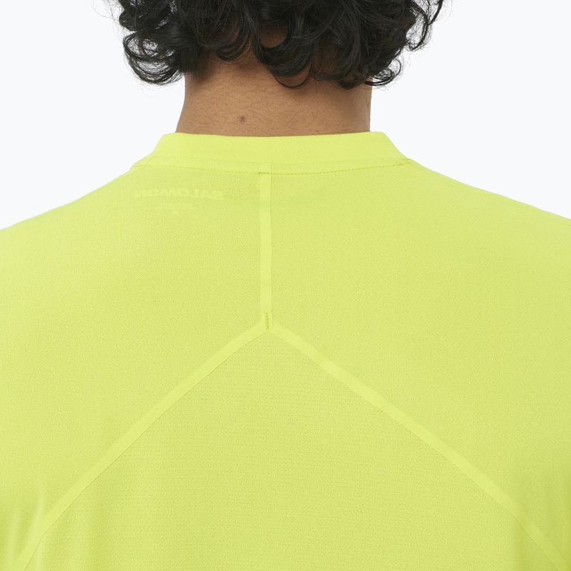 Men's running top Salomon Sense Aero SS Tee GFX acid lime 4