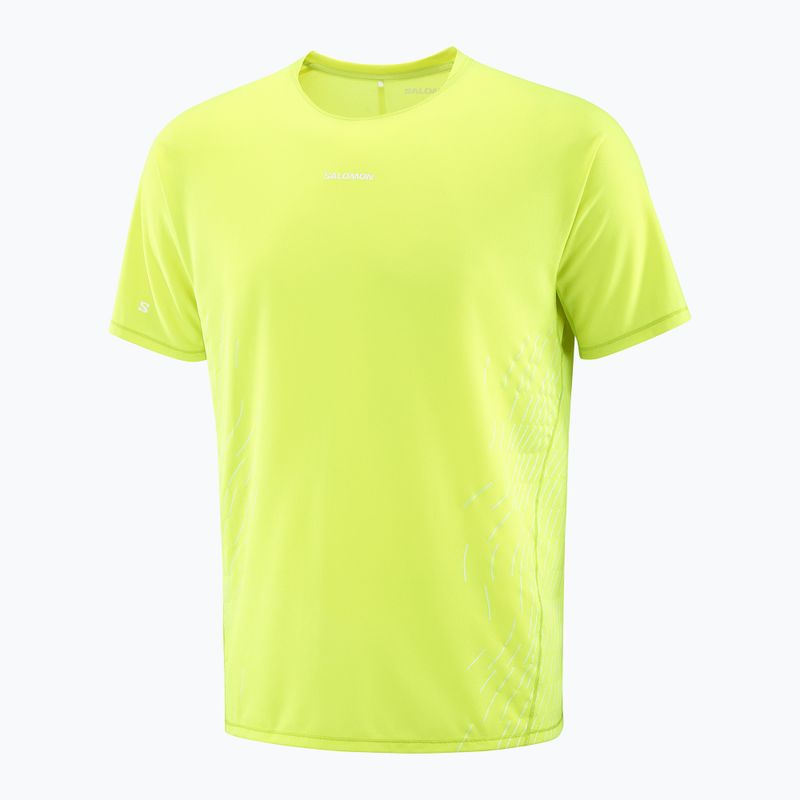 Men's running top Salomon Sense Aero SS Tee GFX acid lime 5