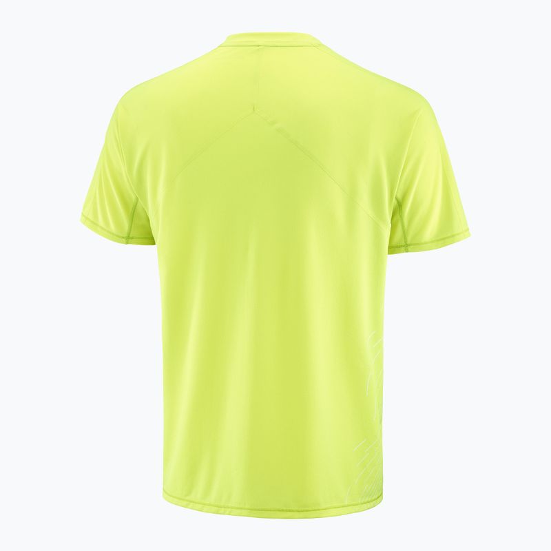 Men's running top Salomon Sense Aero SS Tee GFX acid lime 6