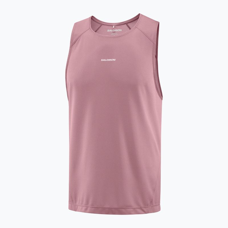 Men's running top Salomon Shakeout Core Tank dusky orchid 3