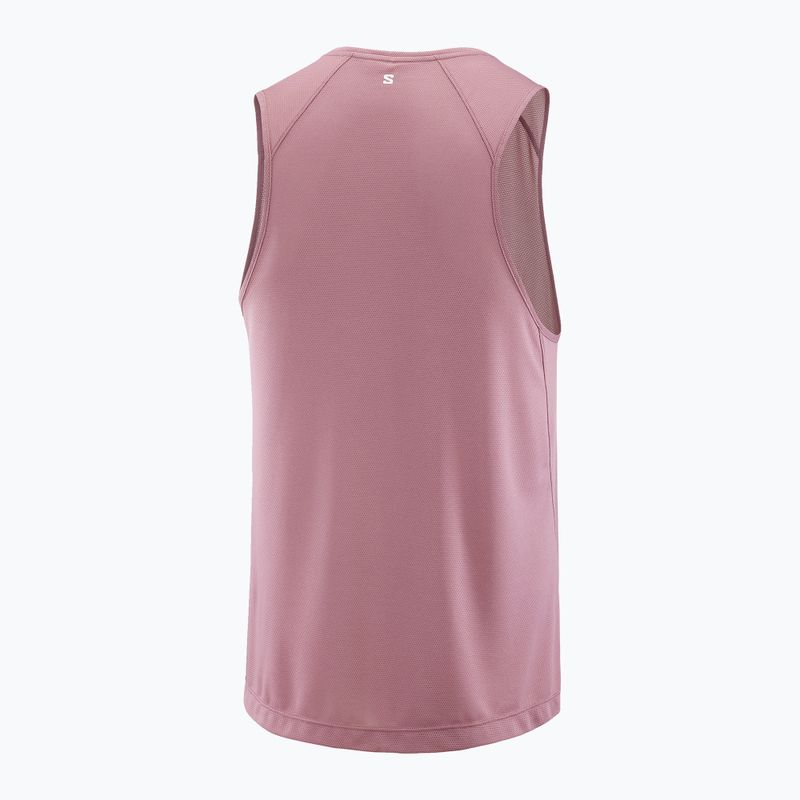 Men's running top Salomon Shakeout Core Tank dusky orchid 4