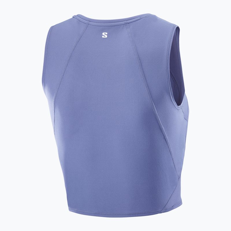 Women's running top Salomon SHAKEout Bliss Tanklette marlin 4