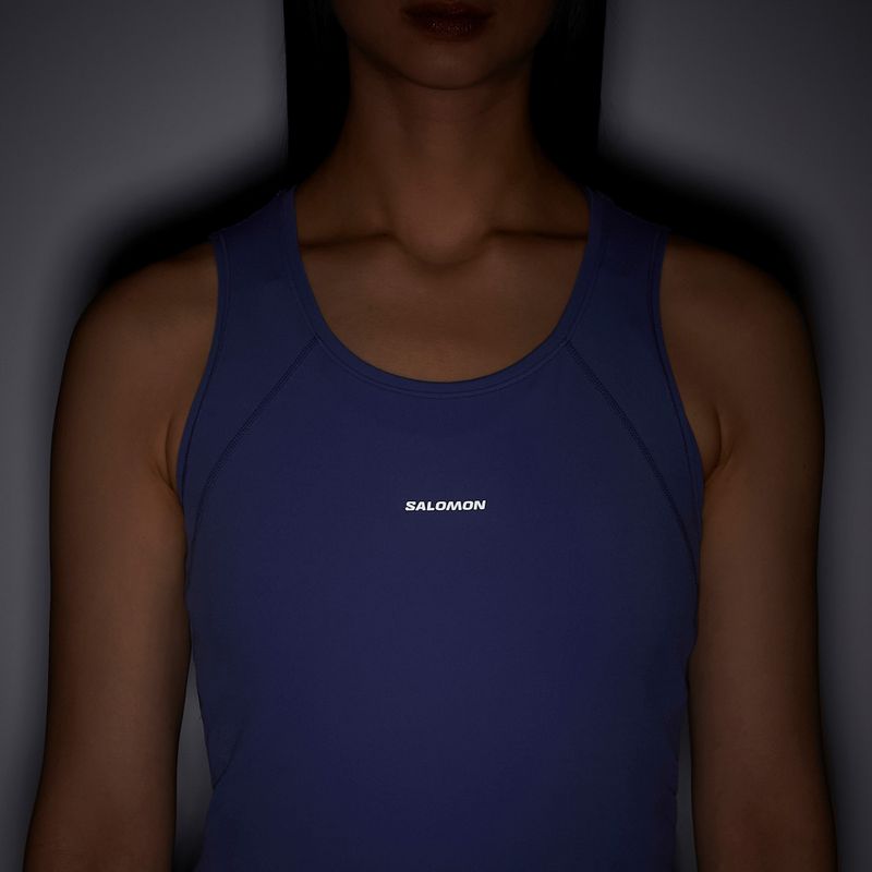 Women's running top Salomon SHAKEout Bliss Tanklette marlin 5