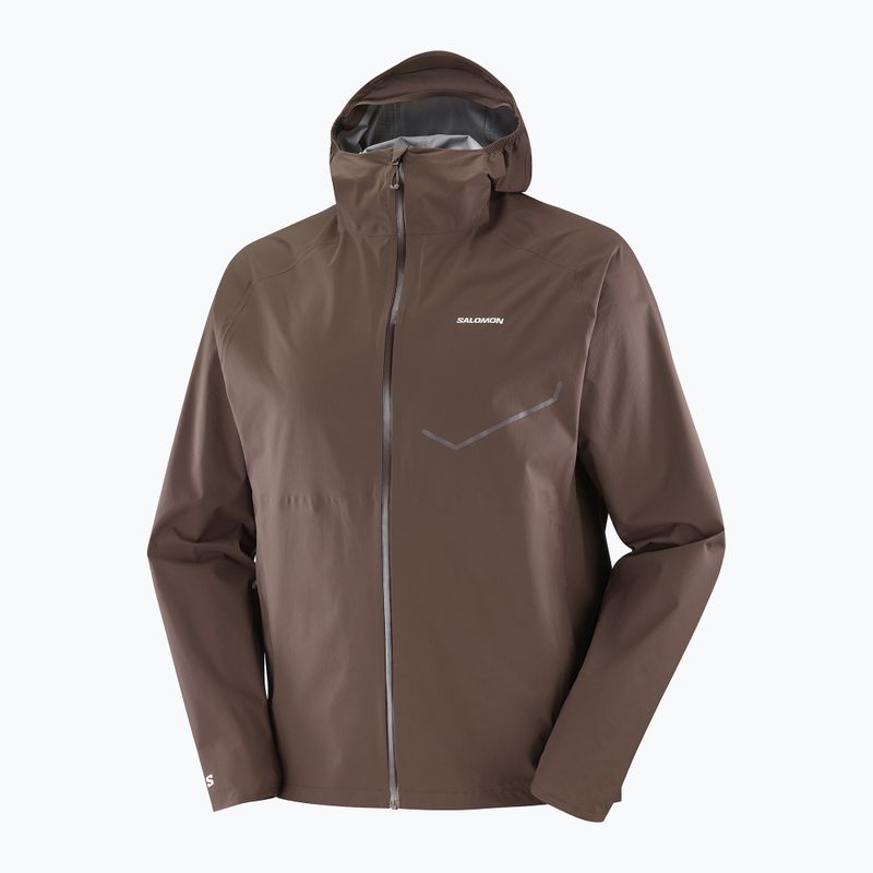 Men's running jacket Salomon Bonatti Waterproof coffee bean 7