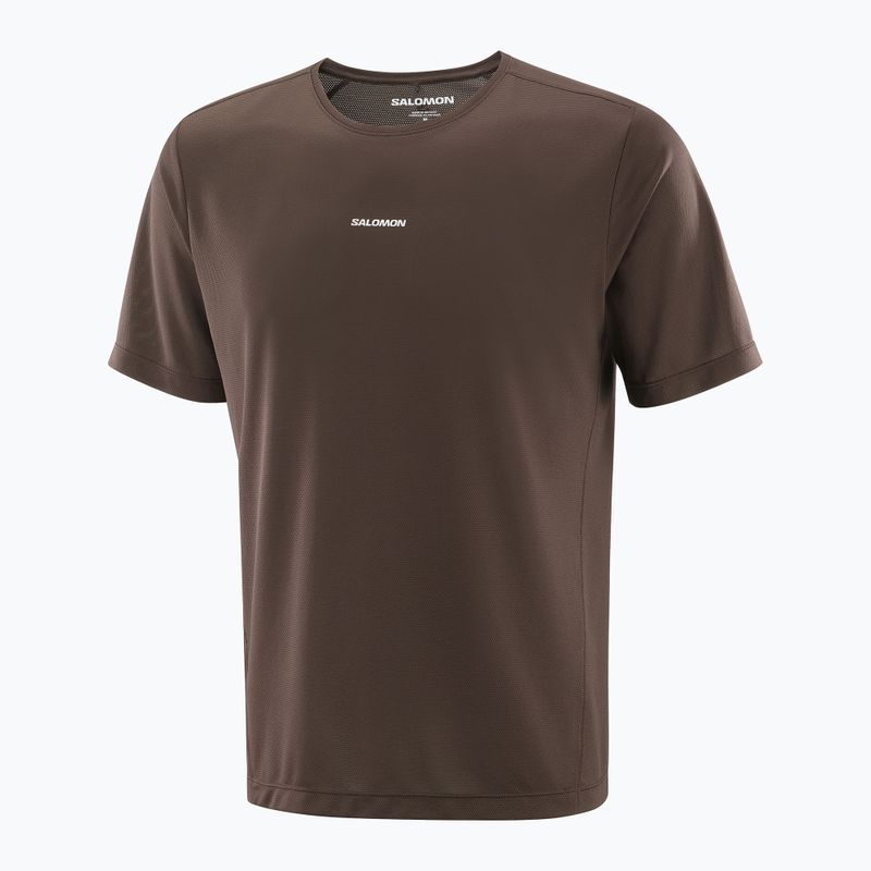 Men's running top Salomon Shakeout Core cofee bean 3
