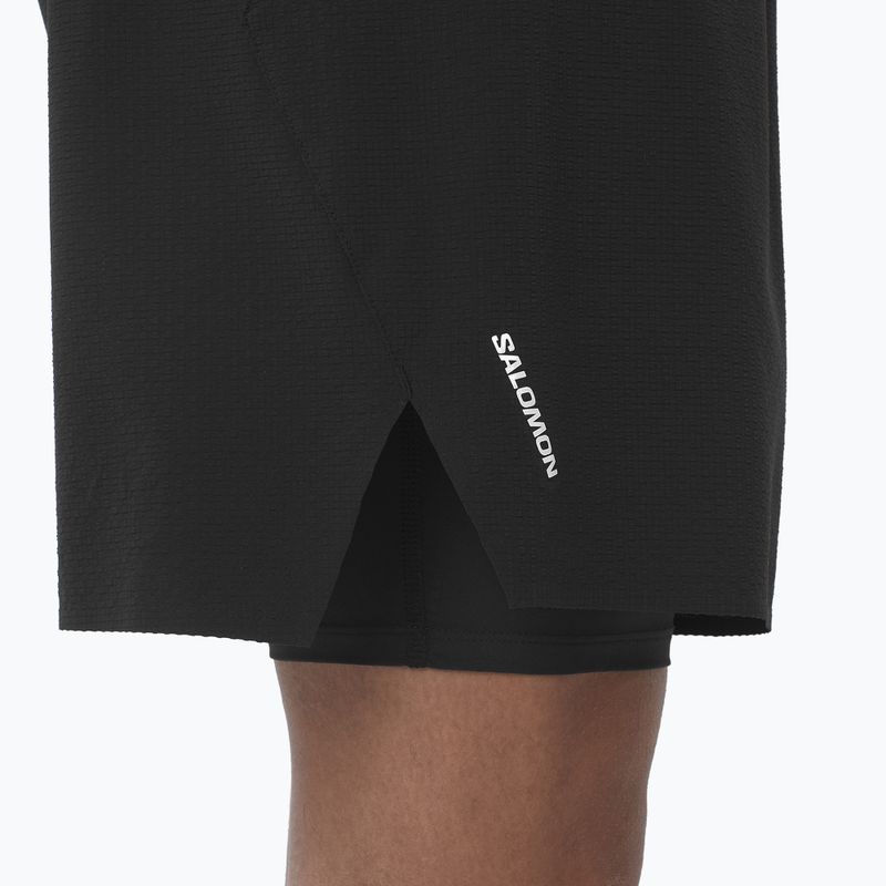 Men's running shorts Salomon Sense Aero 2IN1 5" deep black 5