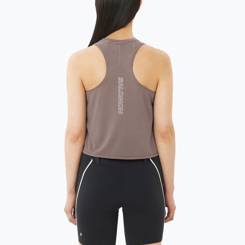 Women's running top Salomon Sense Aero Short Tank iron 2