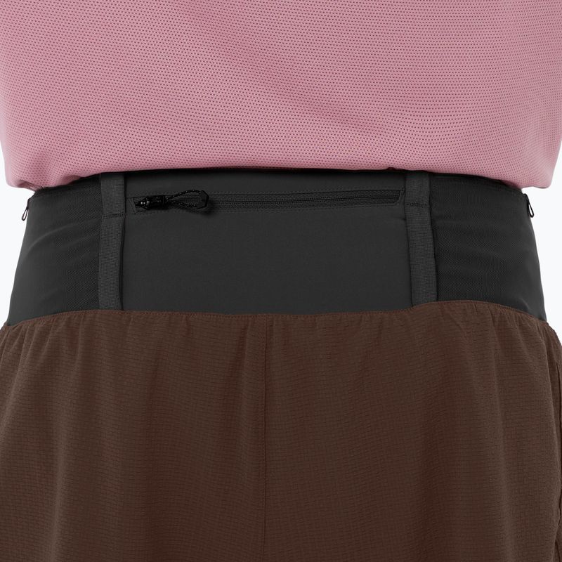 Men's running shorts Salomon Sense Aero 2IN1 5" coffee bean 5