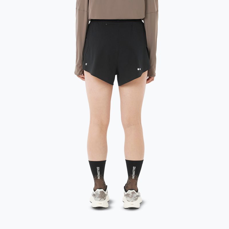 Women's running shorts Salomon Sense SPLT 3" deep black 3