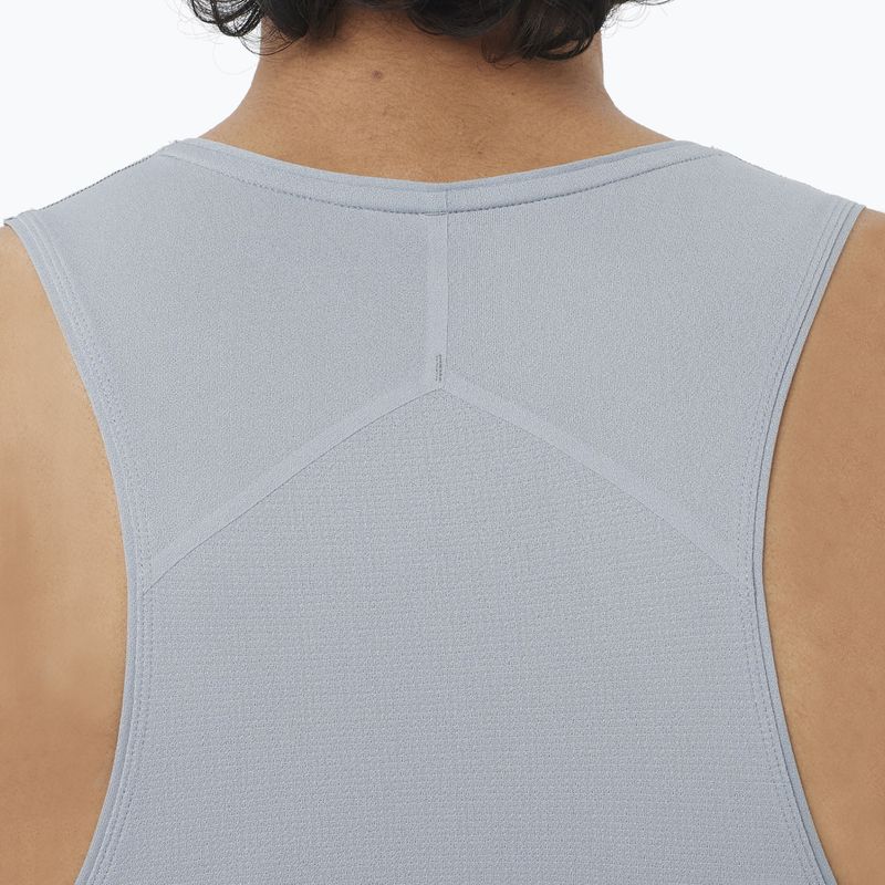 Men's running top Salomon Sense Aero Singlet GFX trade winds 3