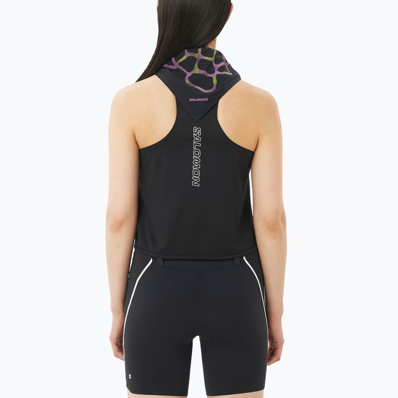 Women's running top Salomon Sense Aero Short Tank deep black 2
