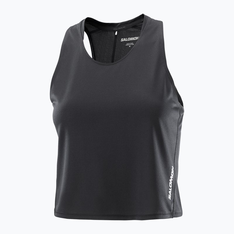 Women's running top Salomon Sense Aero Short Tank deep black 4