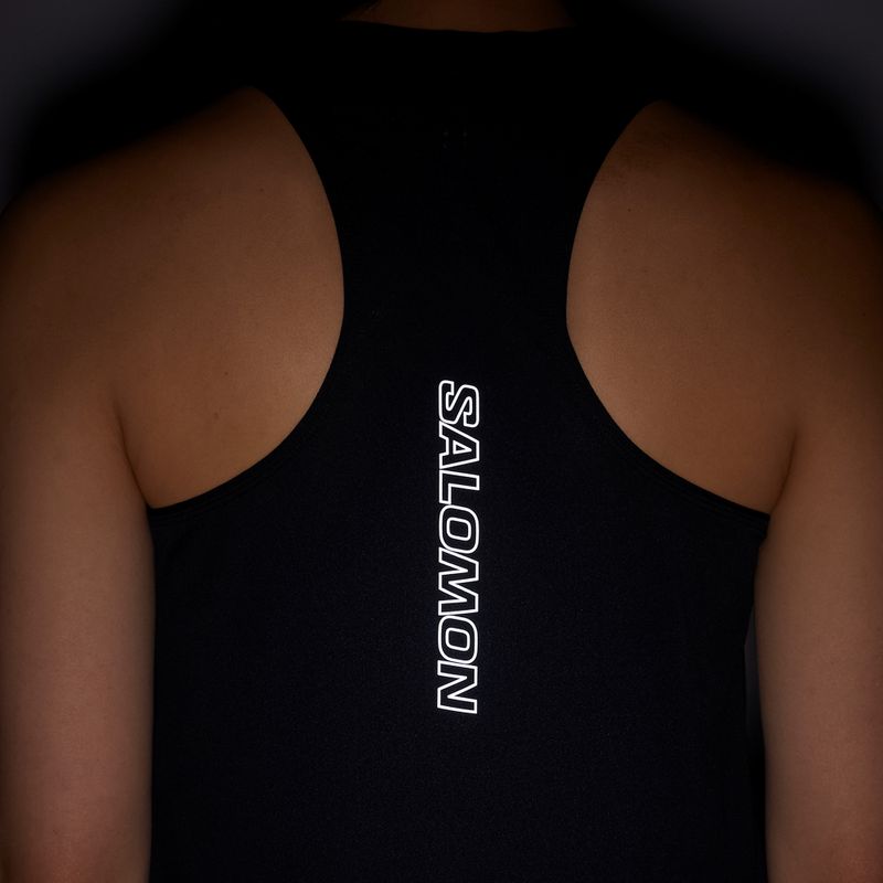 Women's running top Salomon Sense Aero Short Tank deep black 5