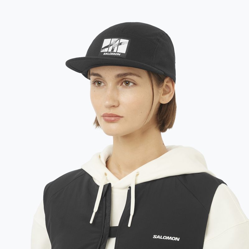 Baseball cap Salomon Wild Rays 5 Panel deep black 2