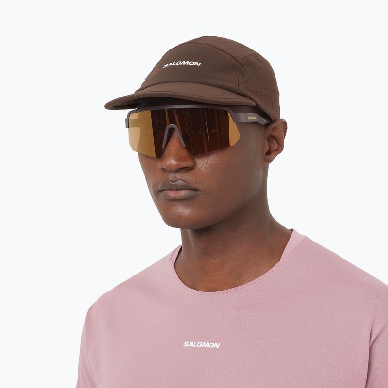 Baseball cap Salomon Sense Aero coffee bean 4