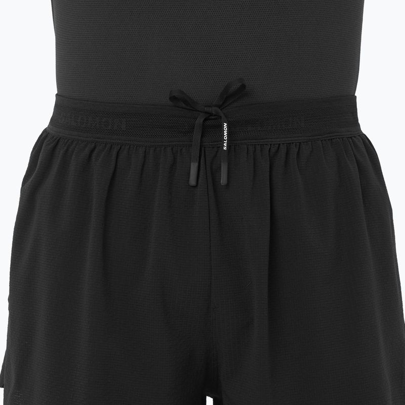 Men's running shorts Salomon Aero SPLT 3" deep black 3