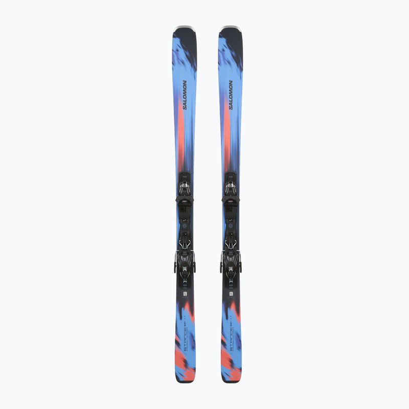 Alpine skis Salomon Stance 84 R + bindings M11 GW azure blue/nasturtium/black
