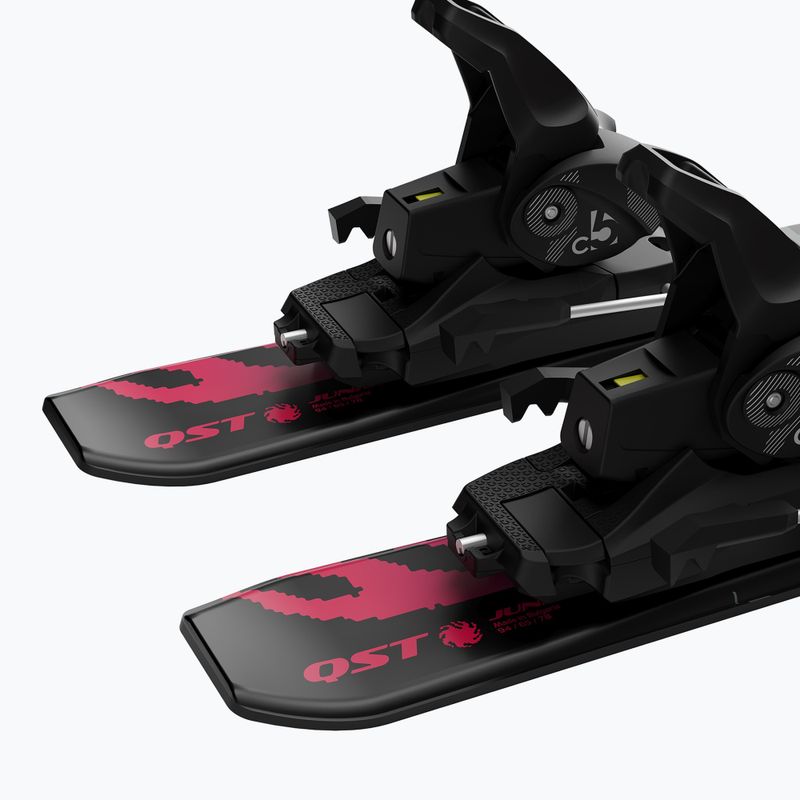 Kids’ downhill skis with bindings Salomon QST Jr Black XS + C5 GW black/neon punch 7